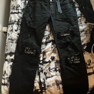 AMIRI Black Distressed slim  Jeans